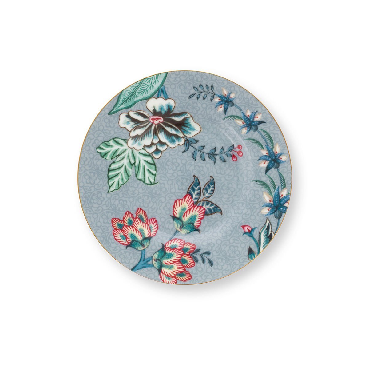Mavi Porselen Petit Four Tabağı 12 cm Flower Festival Collection by Pip Studio