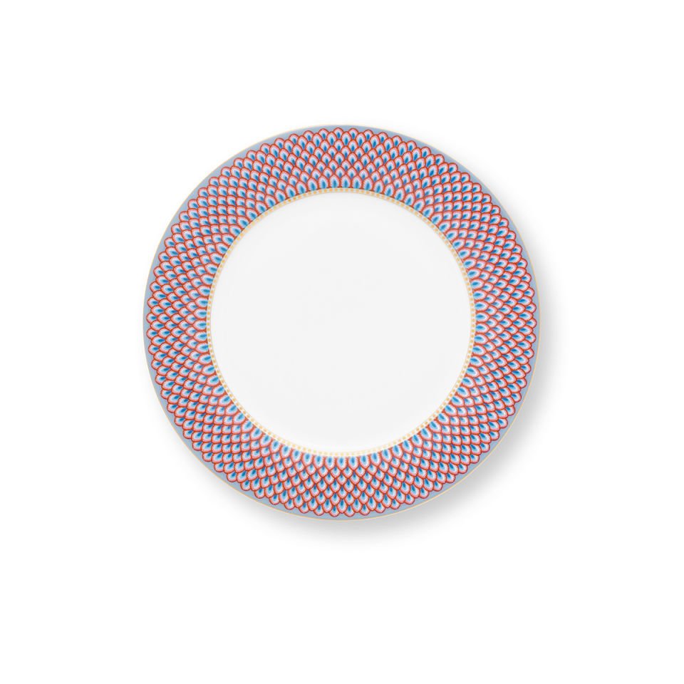 Mavi Porselen Yemek Tabağı 26,5 cm Flower Festival Collection by Pip Studio