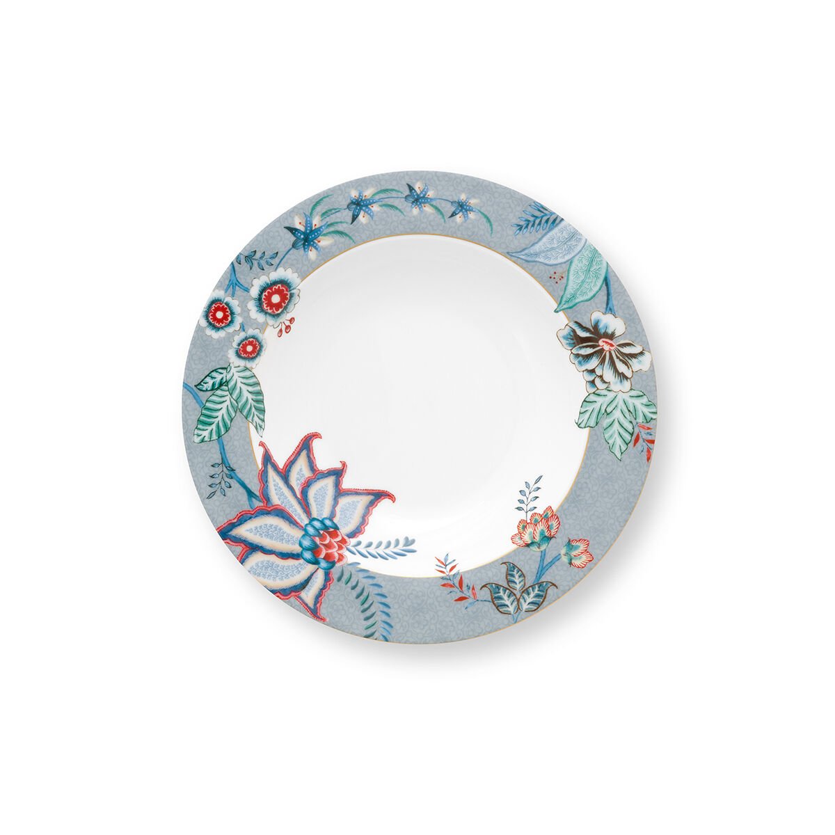 Mavi Porselen Çukur Tabak 21,5 cm Flower Festival Collection by Pip Studio
