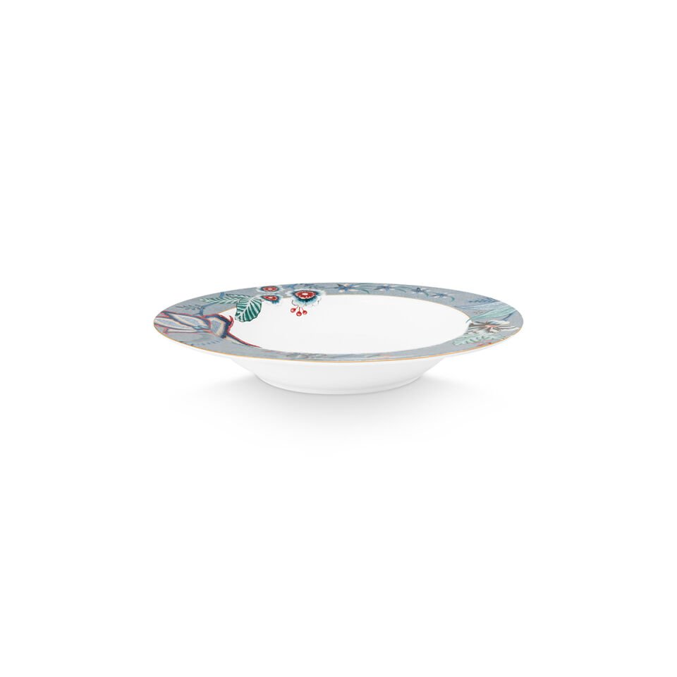 Mavi Porselen Çukur Tabak 21,5 cm Flower Festival Collection by Pip Studio