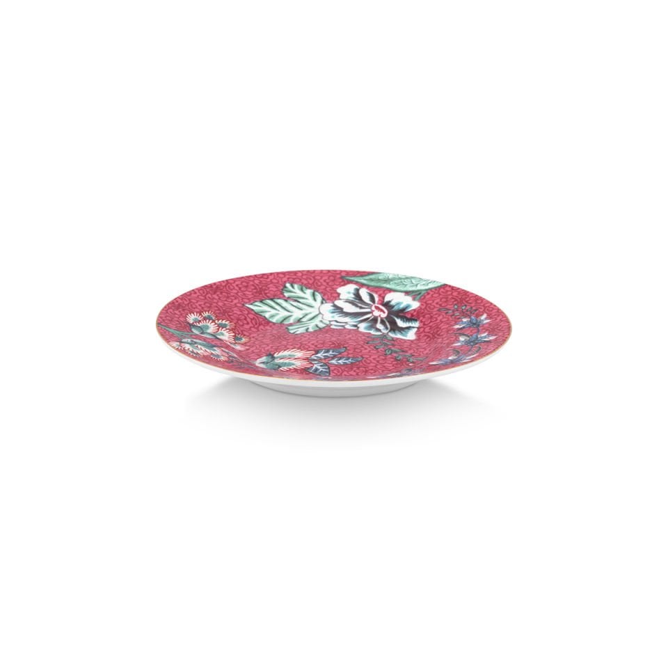 Kırmızı Porselen Petit Four Tabağı 12 cm Flower Festival Collection by Pip Studio