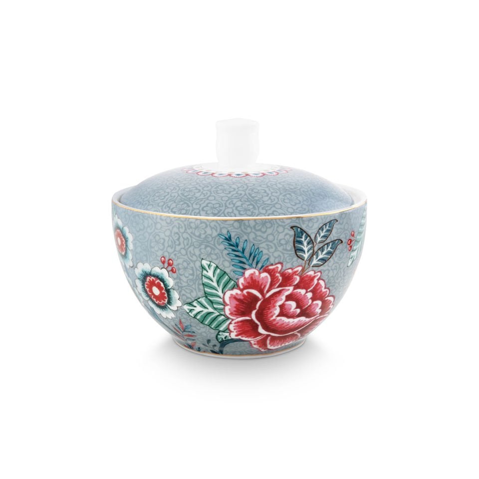 Mavi Porselen Şekerlik 300 ml Flower Festival Collection by Pip Studio
