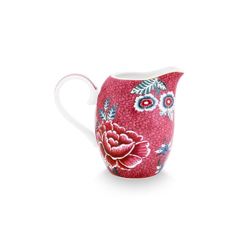 Kırmızı Porselen Sütlük 250 ml Flower Festival Collection by Pip Studio