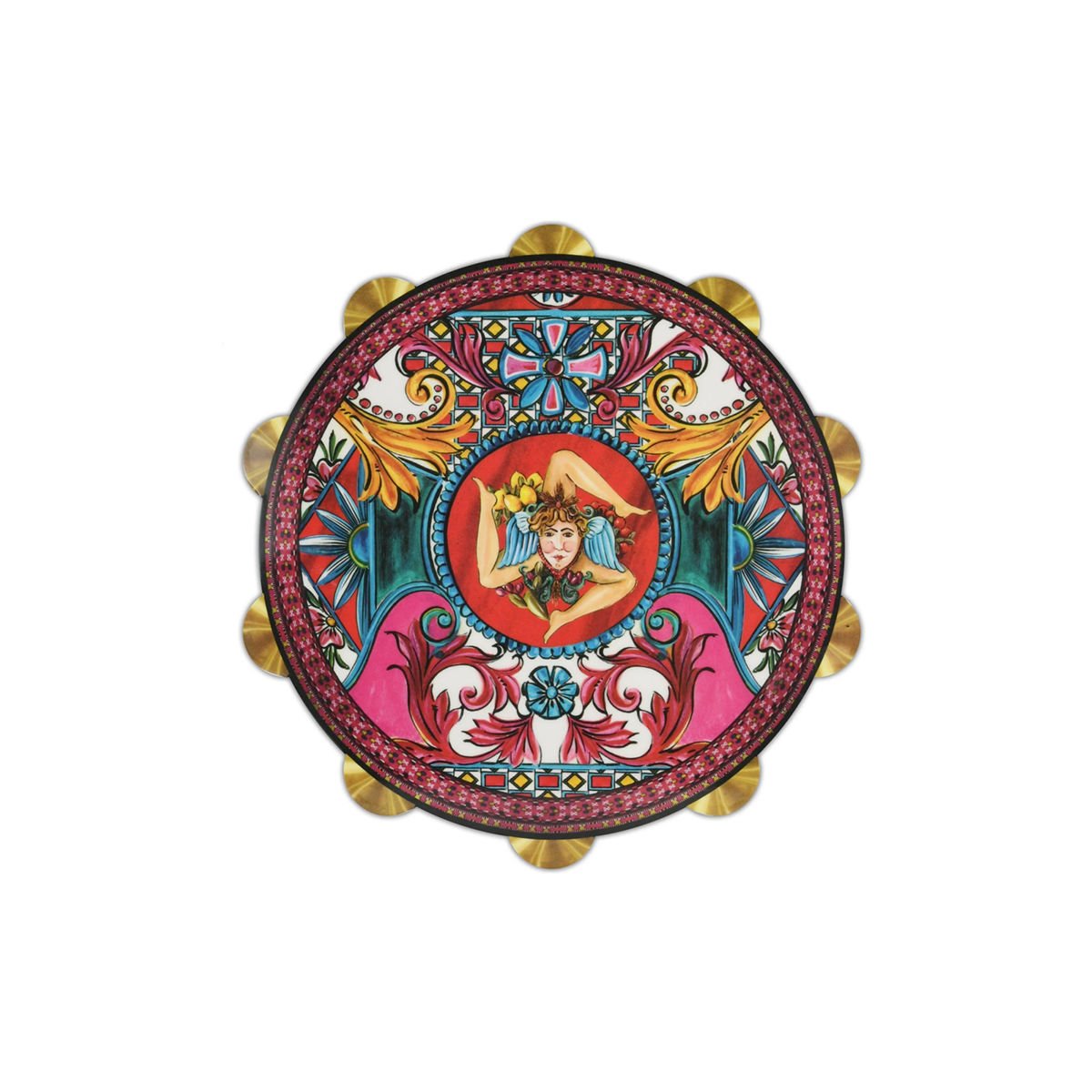 Tamburello Sicily Kesme Tahtası Küçük 17,5 Cm - Fuşya