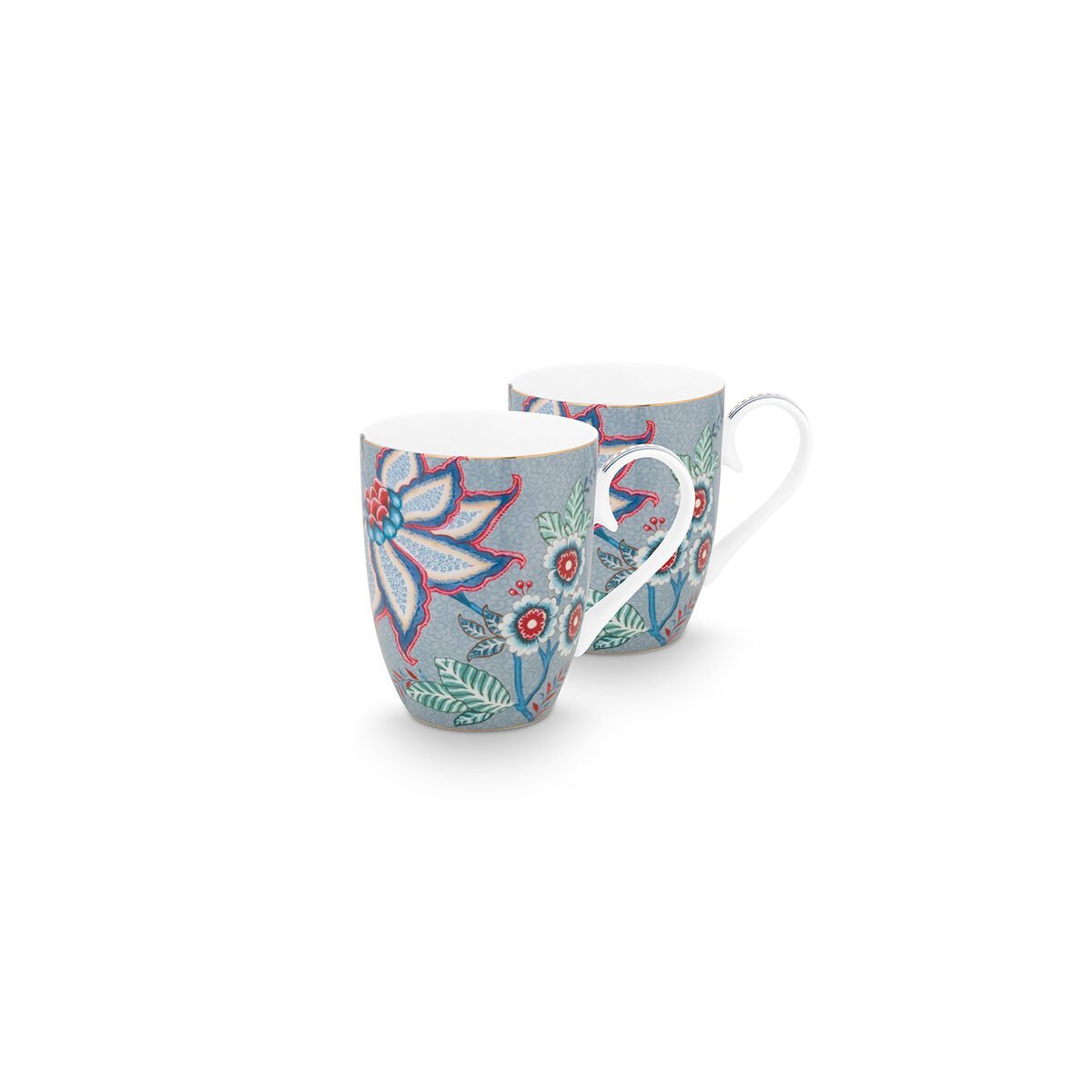 Mavi Porselen Kupa Seti 350 ml Flower Festival Collection by Pip Studio