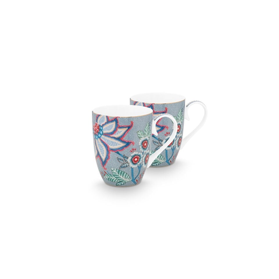 Mavi Porselen Kupa Seti 350 ml Flower Festival Collection by Pip Studio