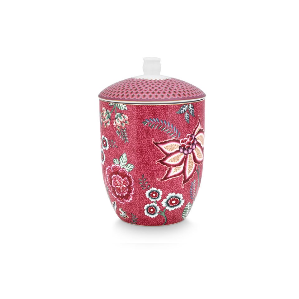 Kırmızı Porselen Küp 1500 ml Flower Festival Collection by Pip Studio