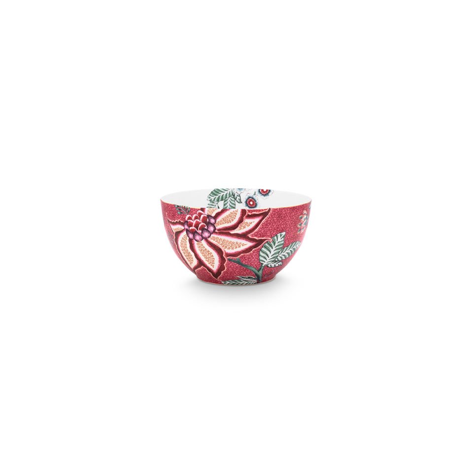 Kırmızı Porselen Kase 15 cm Flower Festival Collection by Pip Studio