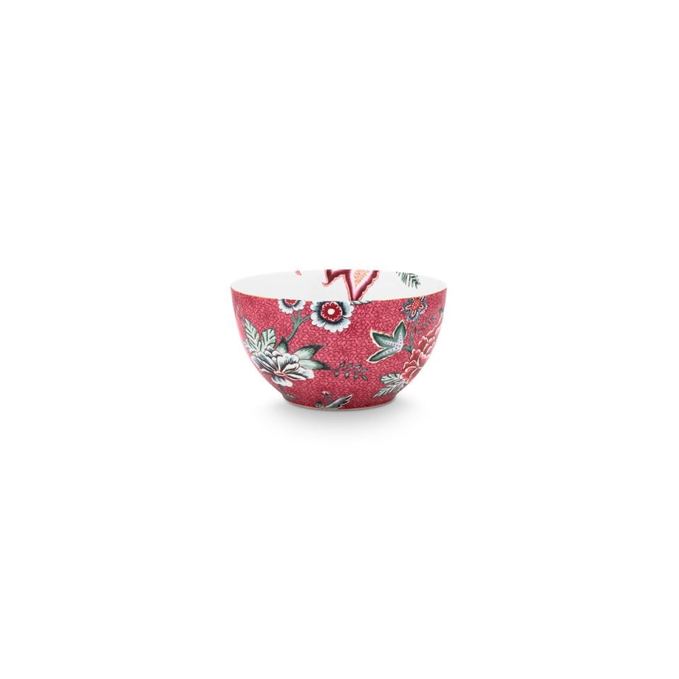 Kırmızı Porselen Kase 15 cm Flower Festival Collection by Pip Studio