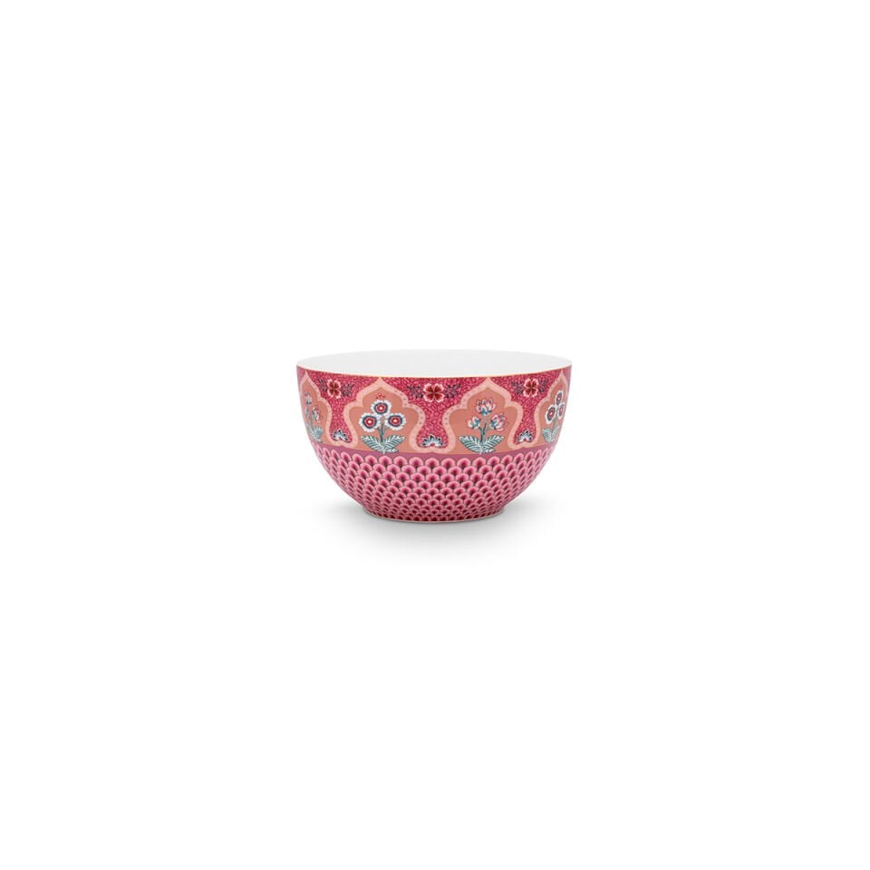 Kırmızı Porselen Kase 18 cm Flower Festival Collection by Pip Studio
