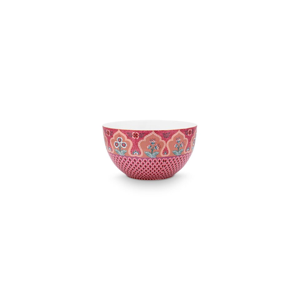 Kırmızı Porselen Kase 18 cm Flower Festival Collection by Pip Studio