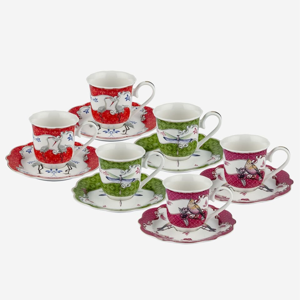 Mix Porselen Kahve Fincan Seti 90 ml Allure Collection by Chiara Alessi