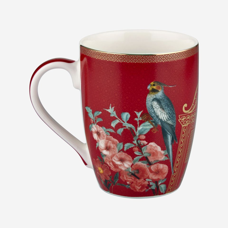 Kırmızı Porselen Kupa 300 ml Butterfly Walley Collection by Chiara Alessi