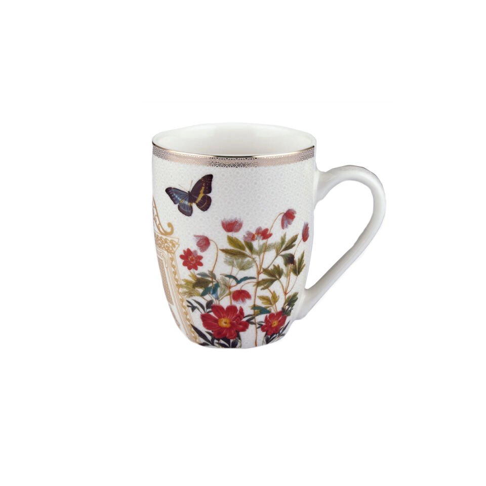 Beyaz Porselen Kupa 300 ml Butterfly Walley Collection by Chiara Alessi