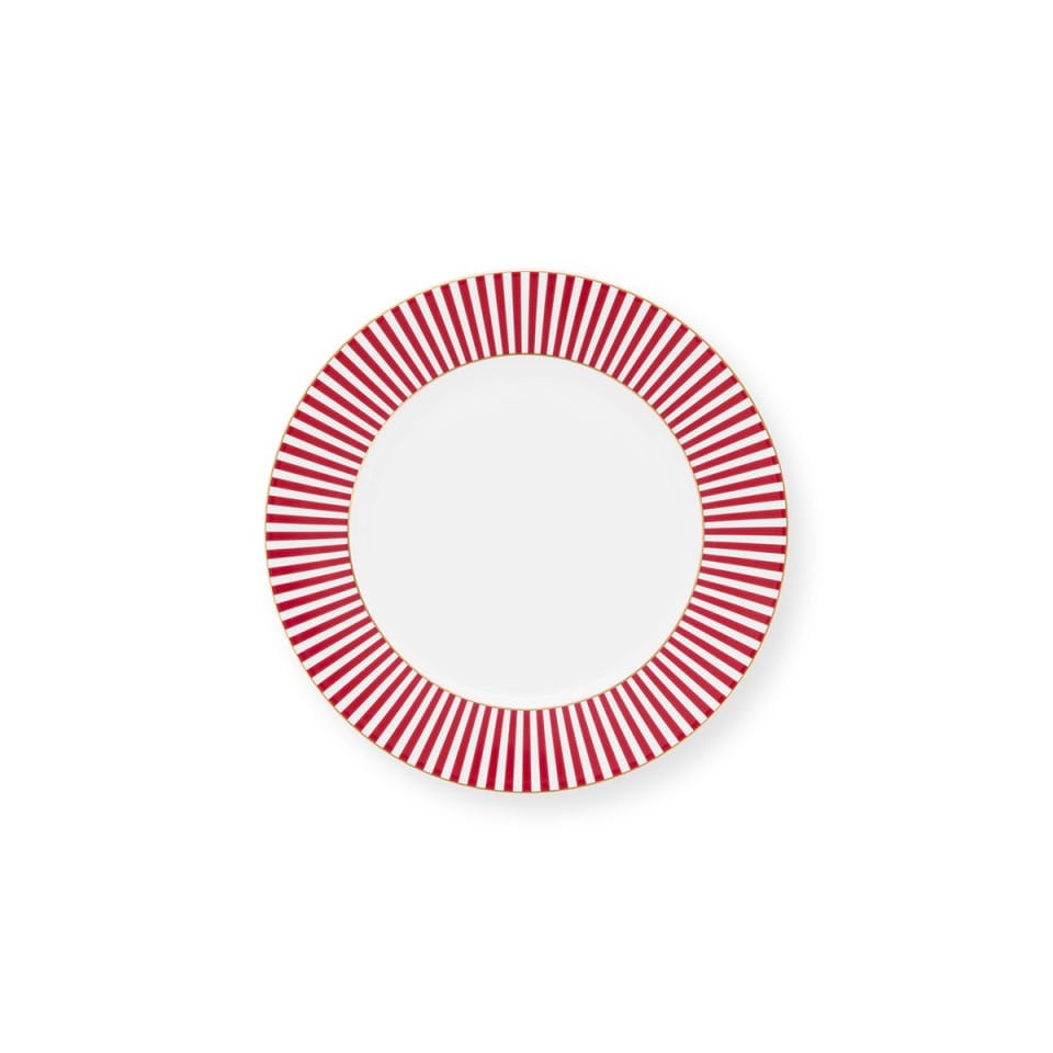 Pembe Porselen Pasta Tabağı 17 cm Royal Stripes Collection by Pip Studio