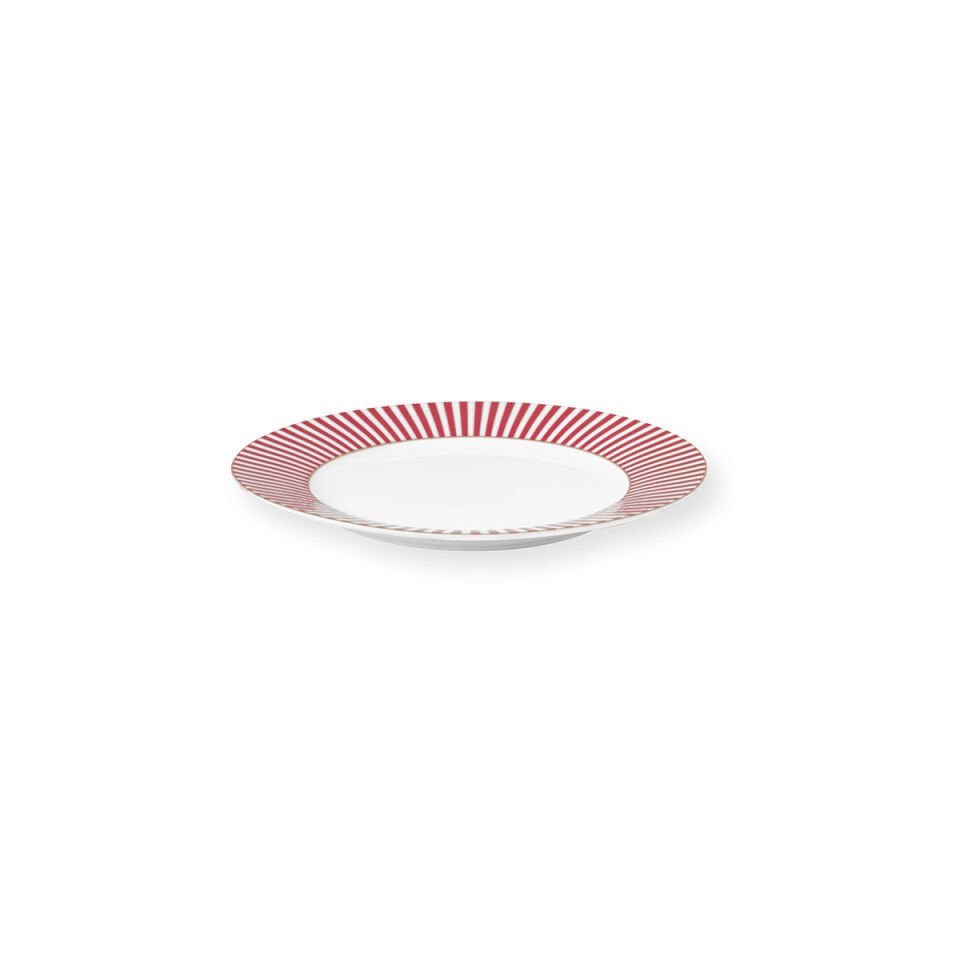 Pembe Porselen Kahvaltı Tabağı 21 cm Royal Stripes Collection by Pip Studio