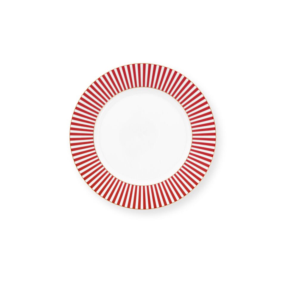 Pembe Porselen Kahvaltı Tabağı 21 cm Royal Stripes Collection by Pip Studio