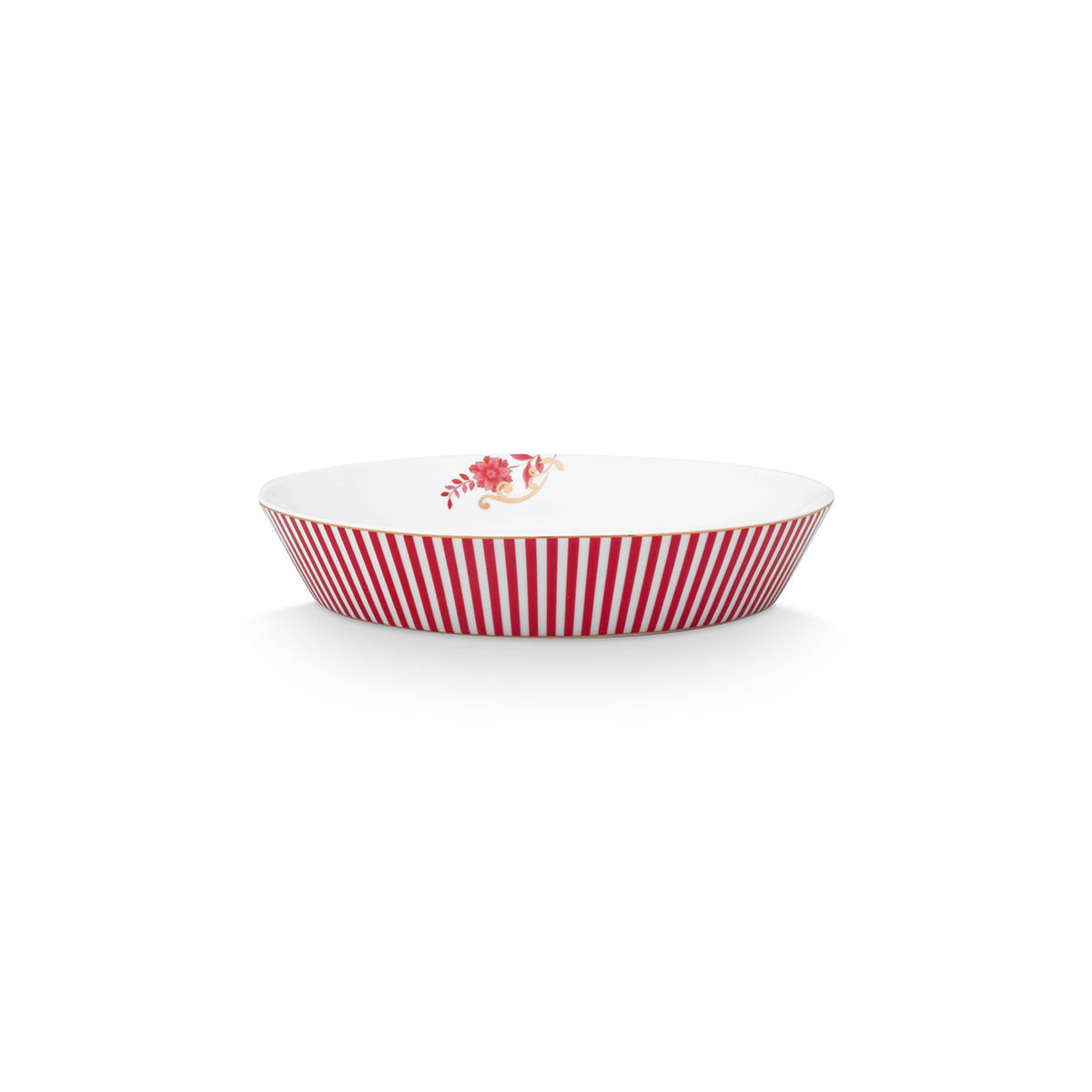 Pembe Porselen Çukur Tabak 21,5 cm Royal Stripes Collection by Pip Studio