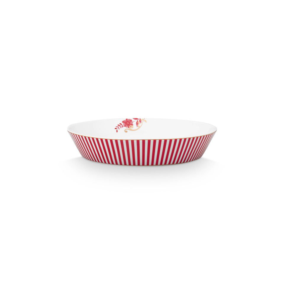 Pembe Porselen Çukur Tabak 21,5 cm Royal Stripes Collection by Pip Studio