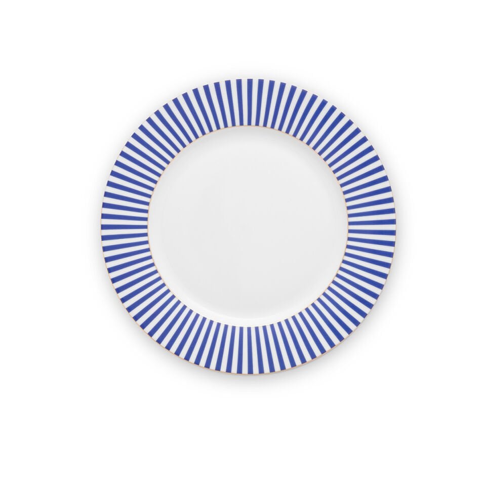 Mavi Porselen Yemek Tabağı 26,5 cm Royal Stripes Collection by Pip Studio