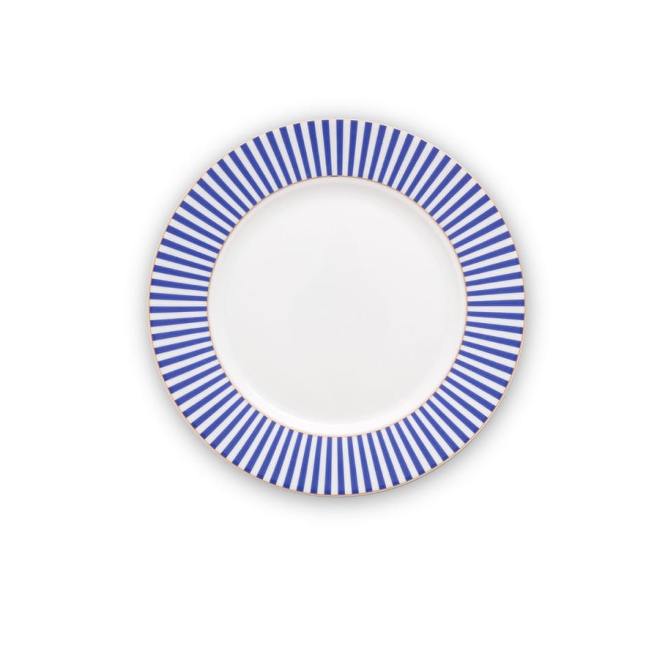 Mavi Porselen Kahvaltı Tabağı 21 cm Royal Stripes Collection by Pip Studio