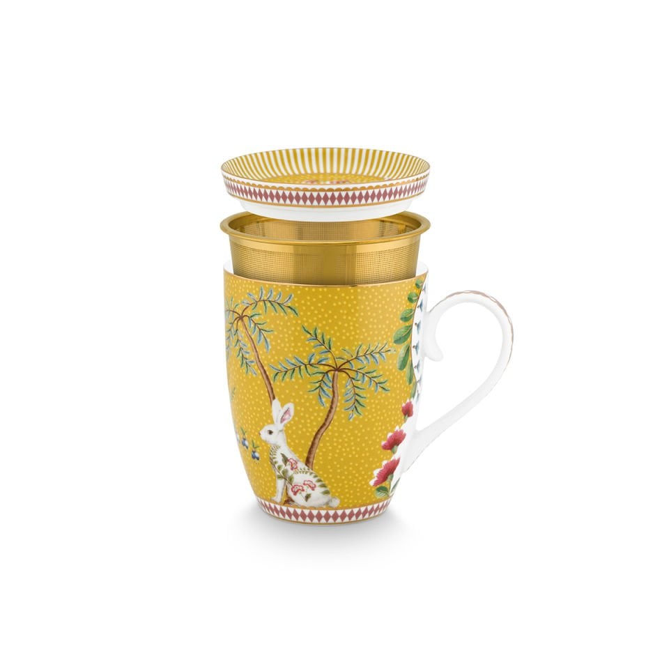 Sarı Porselen Süzgeçli Kupa 350 ml La Majorelle Collection by Pip Studio