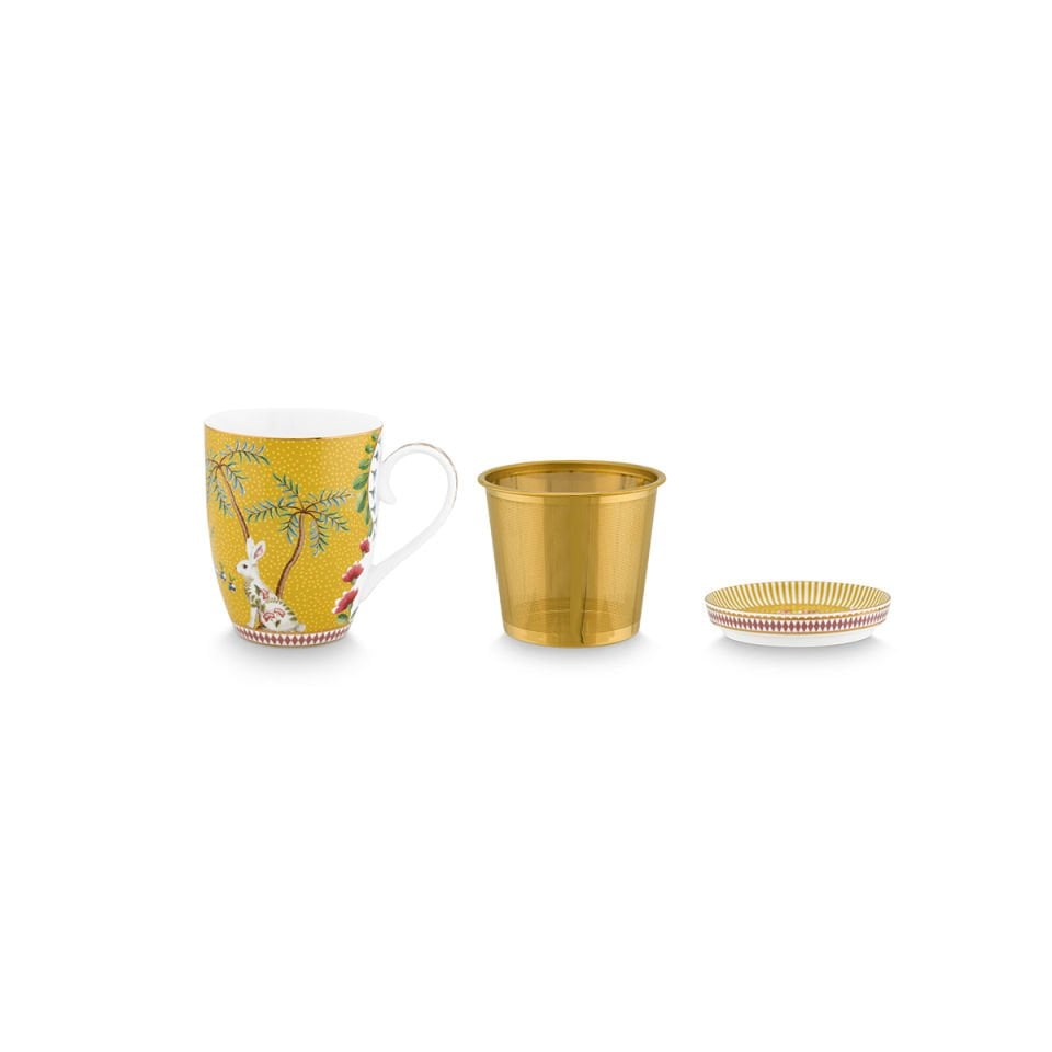 Sarı Porselen Süzgeçli Kupa 350 ml La Majorelle Collection by Pip Studio