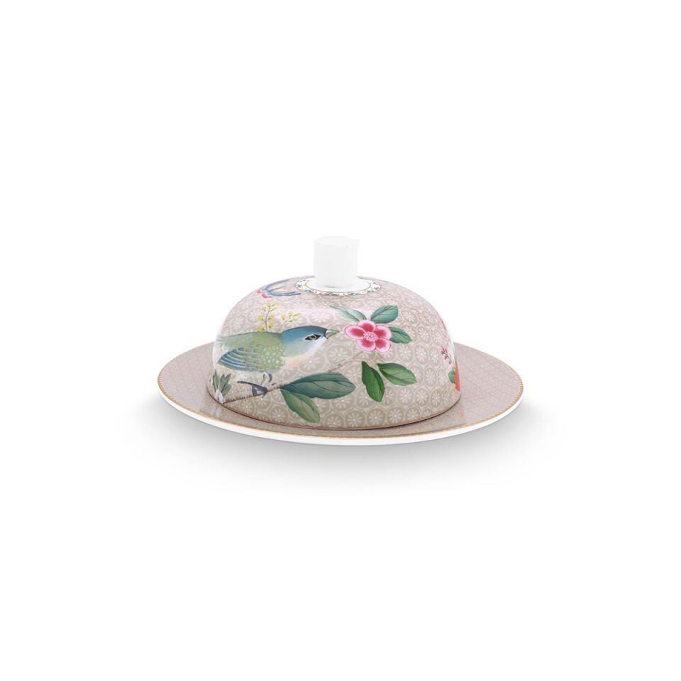 Haki Porselen Tereyağlık 17 cm Blushing Birds Collection by Pip Studio