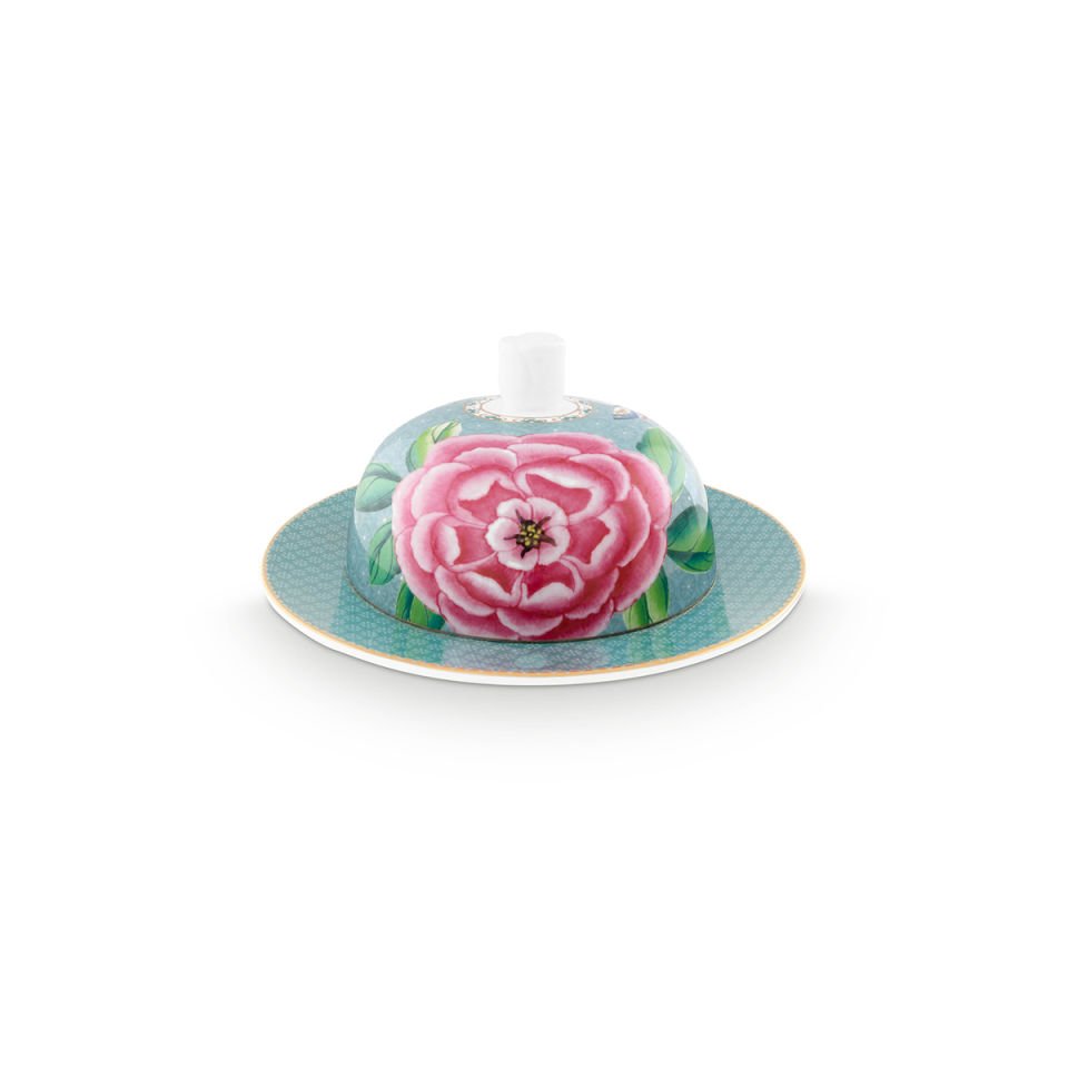 Mavi Porselen Tereyağlık 17 cm Blushing Birds Collection by Pip Studio