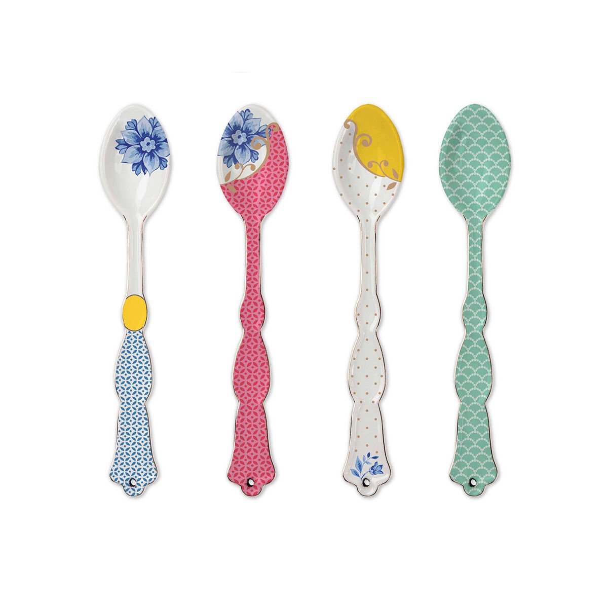 Mavi Pembe Porselen Çay Kaşığı Seti 4 Parça Royal Collection by Pip Studio