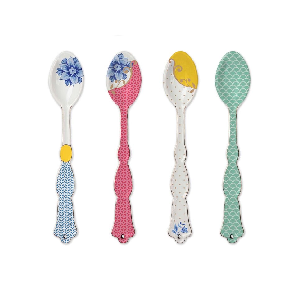 Mavi Pembe Porselen Çay Kaşığı Seti 4 Parça Royal Collection by Pip Studio