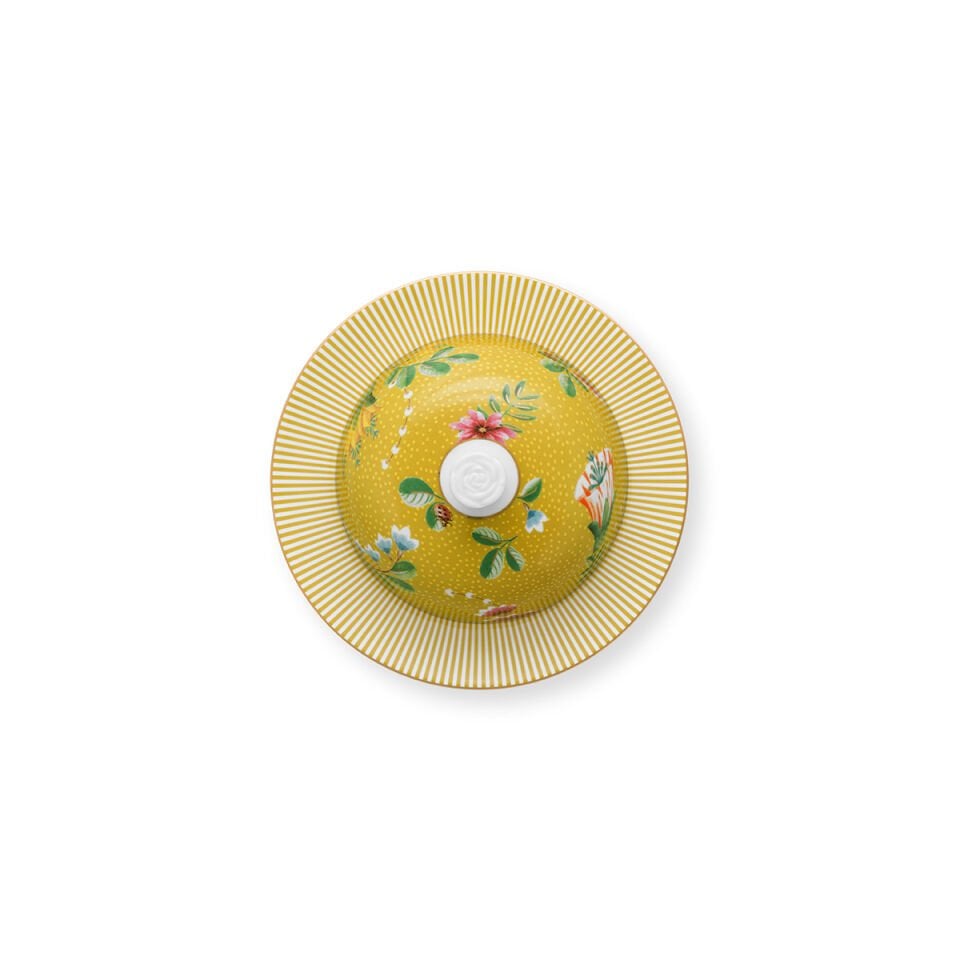 Sarı Porselen Tereyağlık 17 cm La Majorelle Collection by Pip Studio