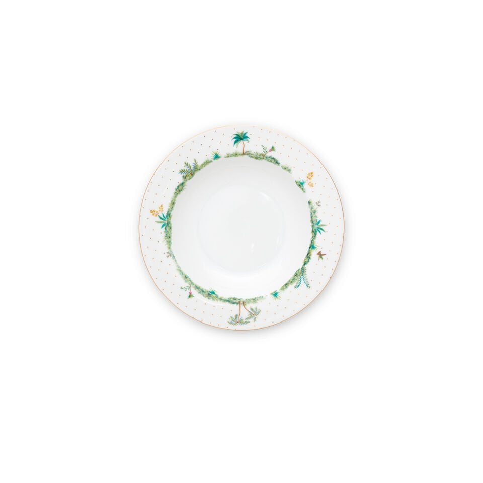 Beyaz Porselen Çukur Tabak 21,5 cm Jolie Collection by Pip Studio