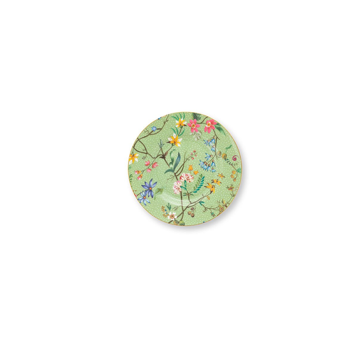 Yeşil Porselen Petit Four Tabağı 12 cm Jolie Collection by Pip Studio