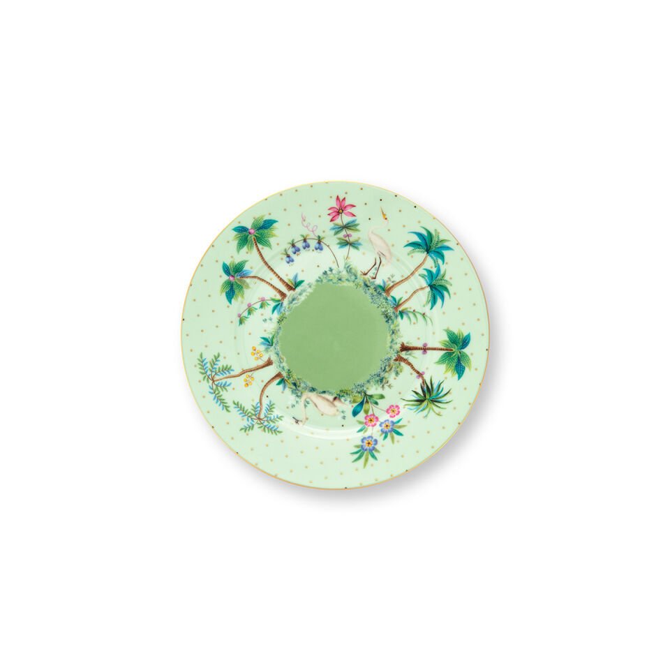 Yeşil Porselen Pasta Tabağı 17 cm Jolie Collection by Pip Studio