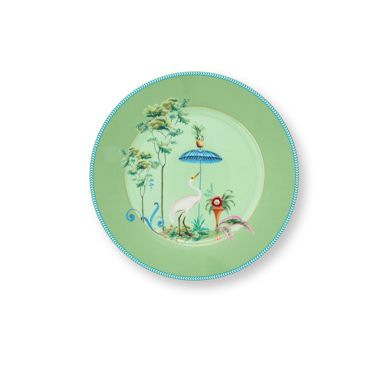 Yeşil Porselen Kahvaltı Tabağı 21 cm Jolie Collection by Pip Studio