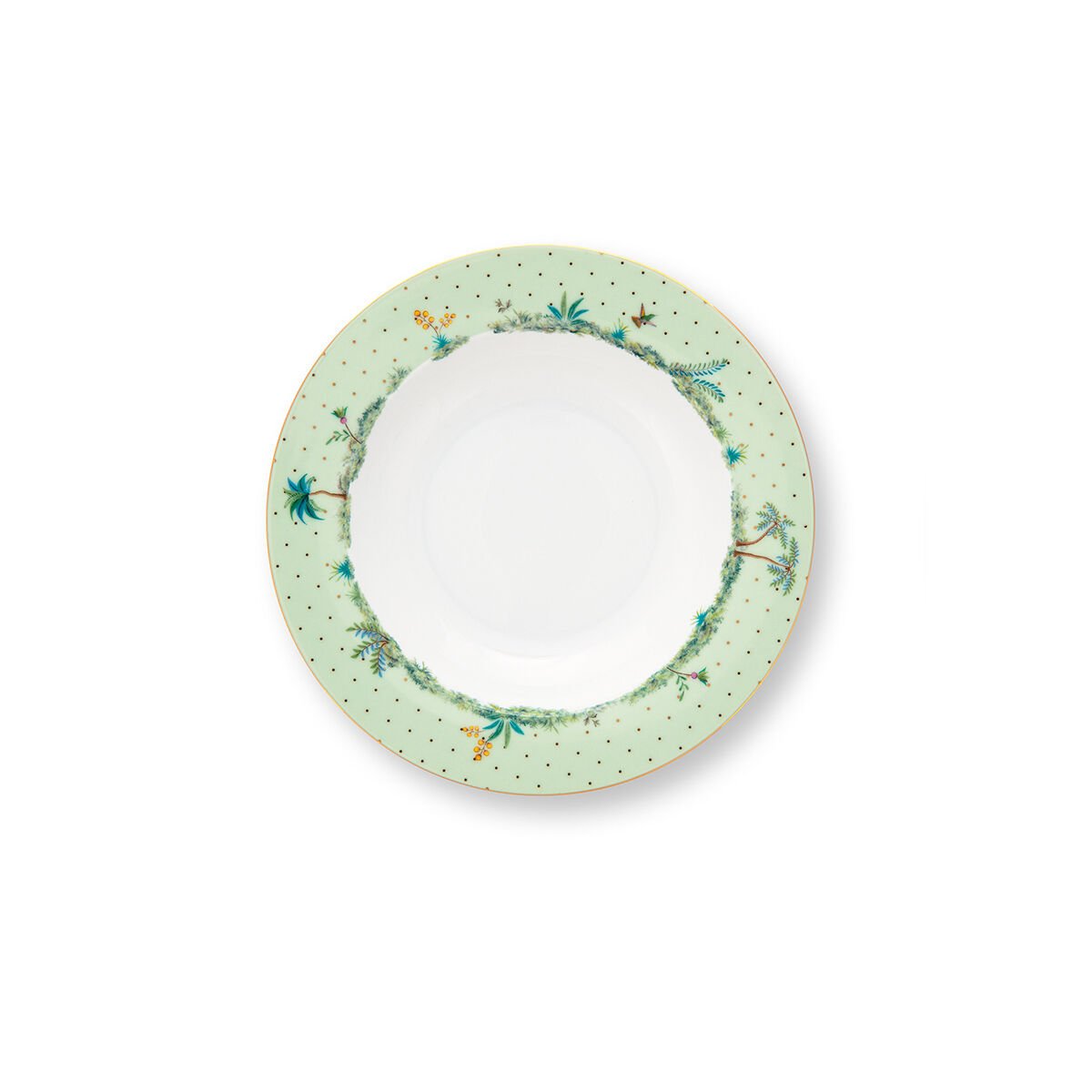 Yeşil Porselen Çukur Tabak 21,5 cm Jolie Collection by Pip Studio
