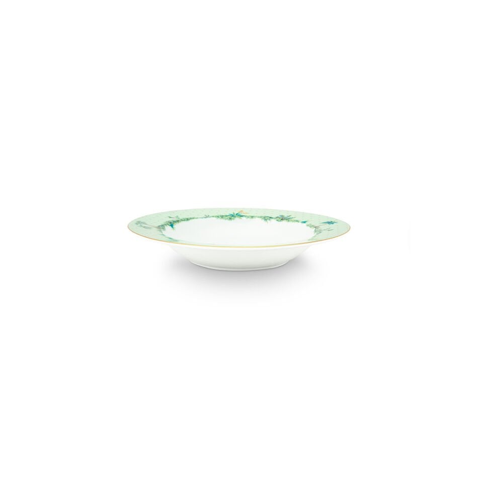 Yeşil Porselen Çukur Tabak 21,5 cm Jolie Collection by Pip Studio