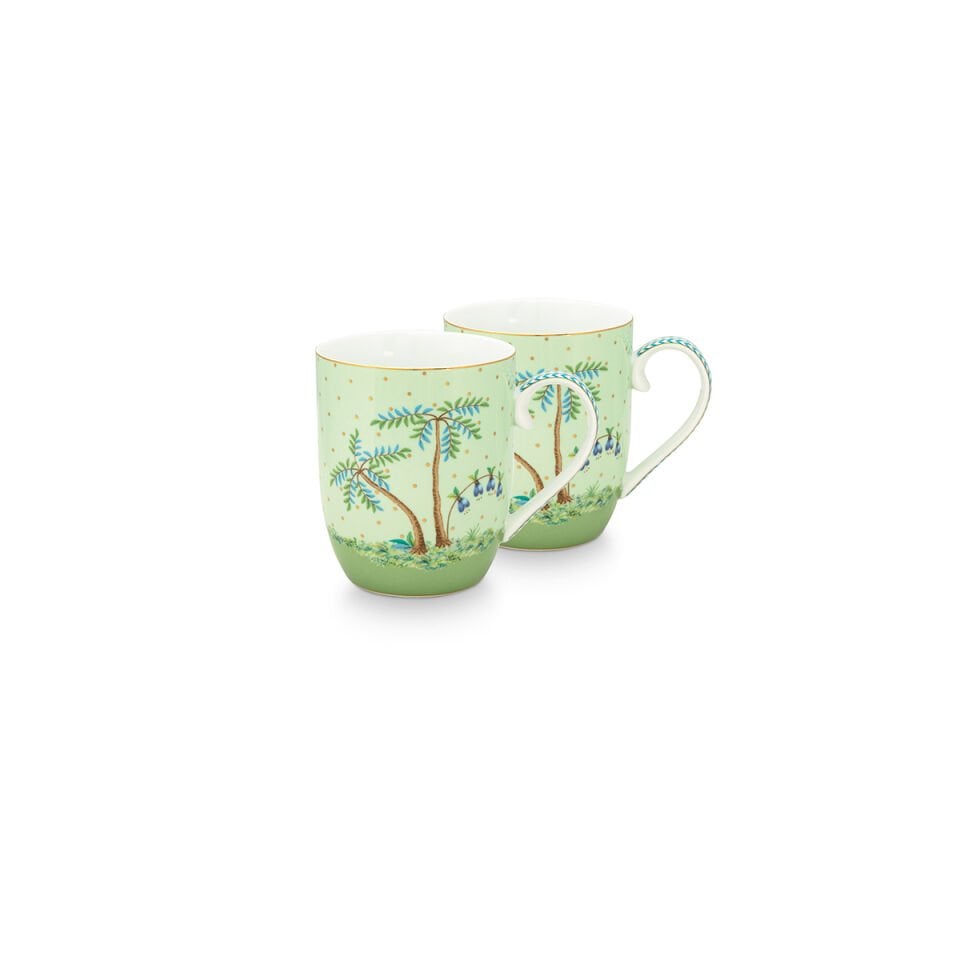 Yeşil Porselen Kupa Seti 145 ml Jolie Collection by Pip Studio