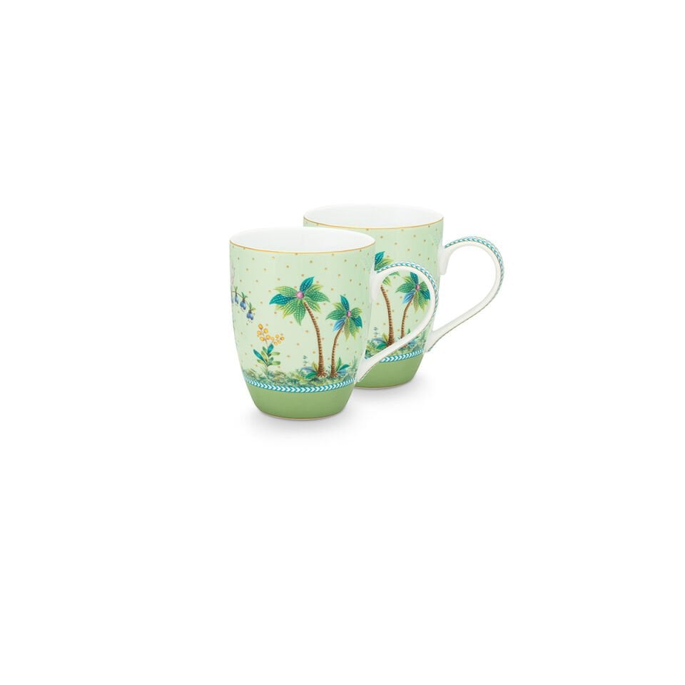 Yeşil Porselen Kupa Seti 350 ml Jolie Collection by Pip Studio