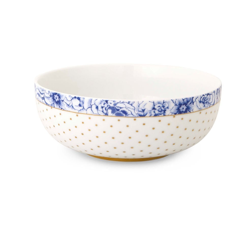 Mavi Beyaz Porselen Kase 15 cm Royal White Collection by Pip Studio