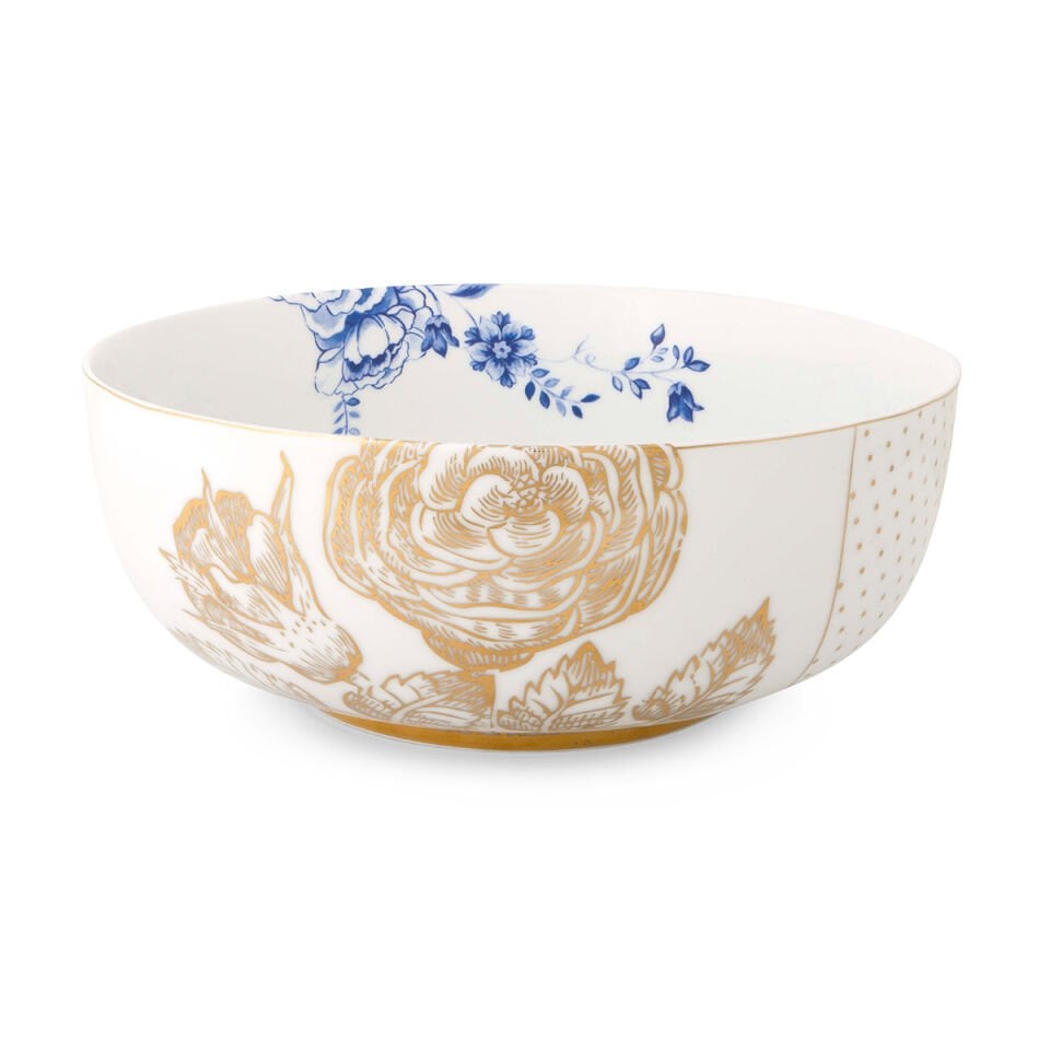 Mavi Beyaz Porselen Kase 23 cm Royal White Collection by Pip Studio