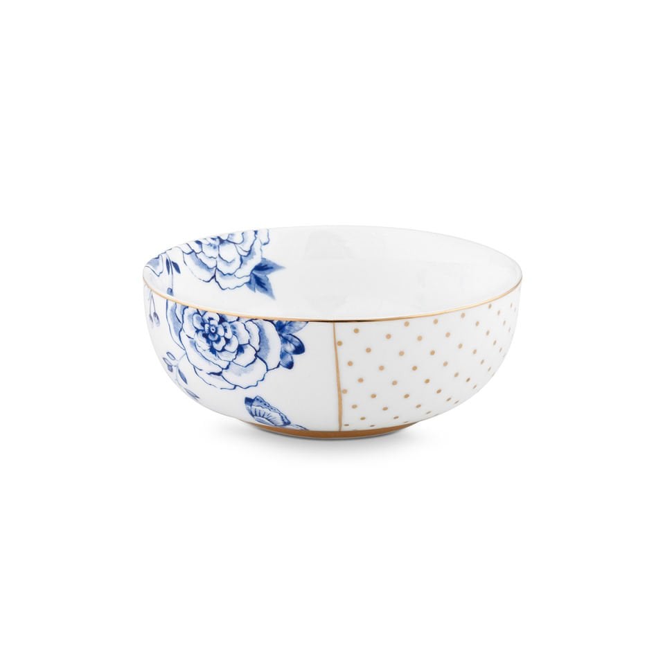 Mavi Beyaz Porselen Kase 12,5 cm Royal White Collection by Pip Studio
