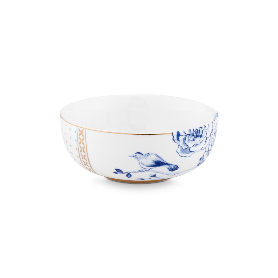 Mavi Beyaz Porselen Kase 12,5 cm Royal White Collection by Pip Studio
