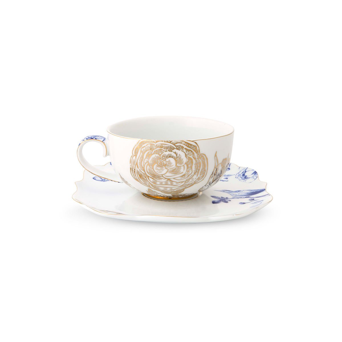 Mavi Beyaz Porselen Çay Fincanı 225 ml Royal White Collection by Pip Studio