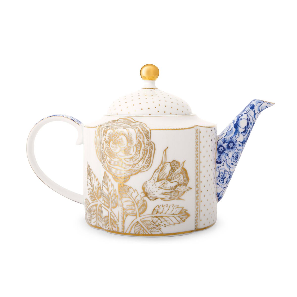 Mavi Beyaz Porselen Demlik 1600 ml Royal White Collection by Pip Studio
