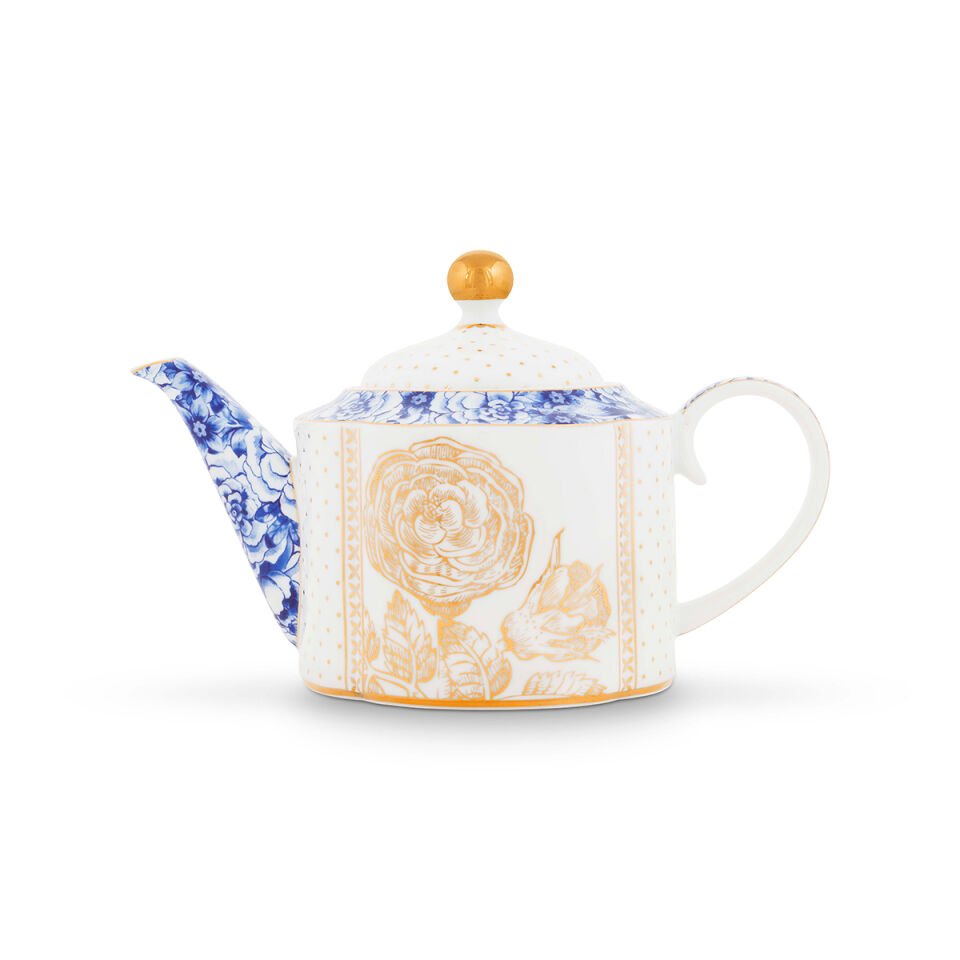 Mavi Beyaz Porselen Demlik 1600 ml Royal White Collection by Pip Studio
