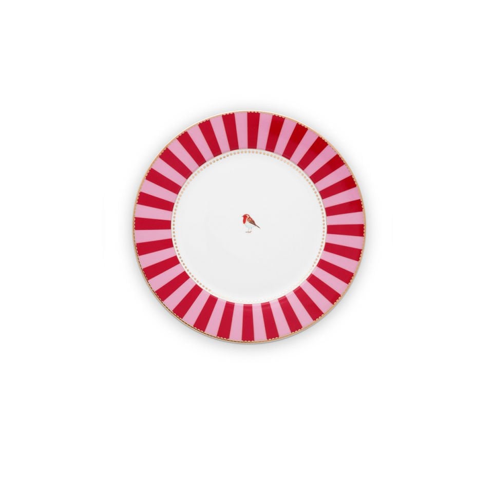 Kırmızı Pembe Porselen Yemek Tabağı 26,5 cm Love Birds Collection by Pip Studio
