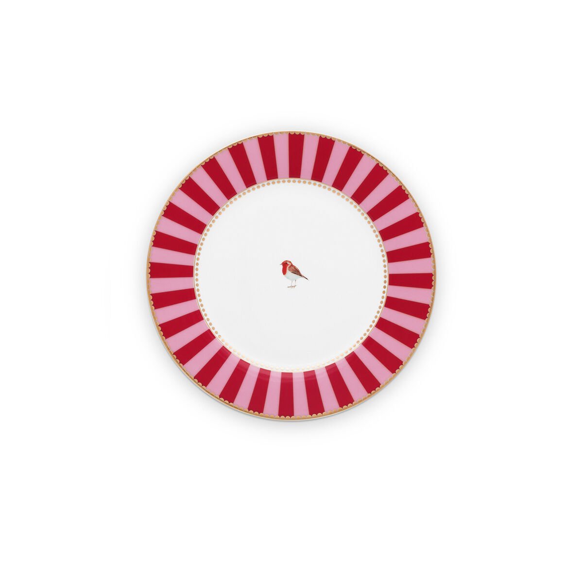 Kırmızı Pembe Porselen Kahvaltı Tabağı 21 cm Love Birds Collection by Pip Studio