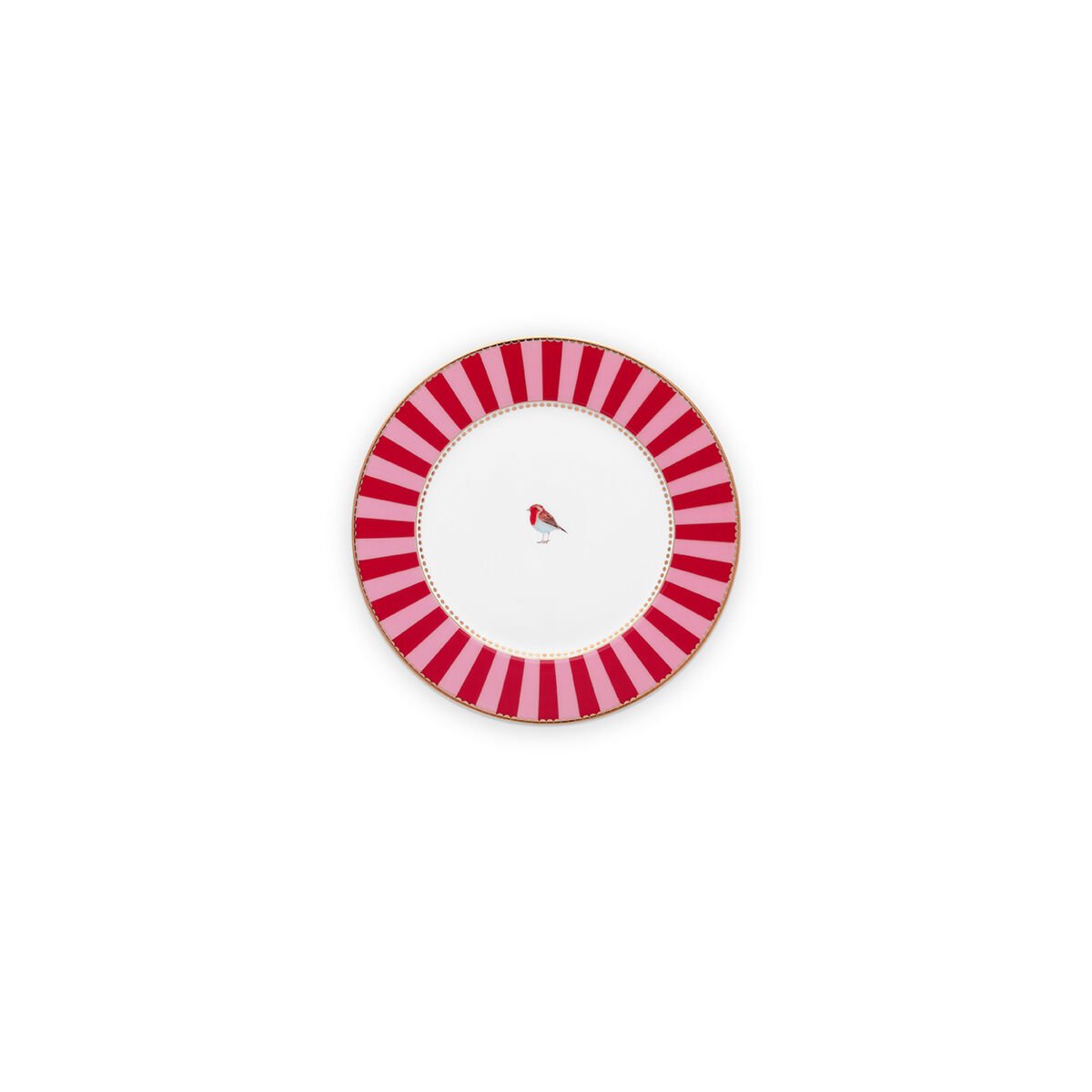 Kırmızı Pembe Porselen Pasta Tabağı 17 cm Love Birds Collection by Pip Studio